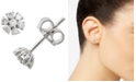 Macy's Diamond Floral Starburst Stud Earrings (1/2 ct. t.w.) in 14k White Gold